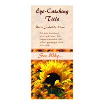 Sunflower Sunrise Business Advert Rack Cards