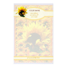 Sunflower Sunrise Personalized Stationery