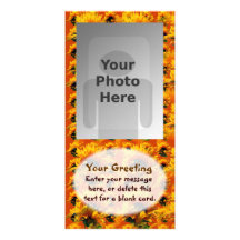 Sunflower Sunrise Vertical PhotoCard Template Personalized Photo Card