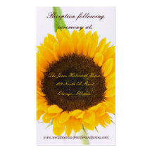 Sunflower Wedding enclosure cards Business Card Template