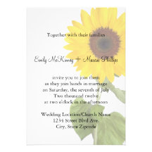Sunflower Wedding Invitation