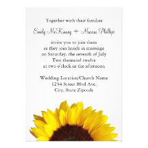 Sunflower Wedding Invitation