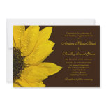 Sunflower Wedding Invitation - Brown and Yellow