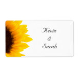 Sunflower Wedding Labels