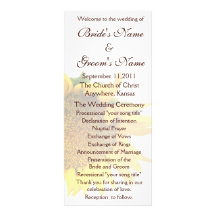 Sunflower Wedding Program 2 Rack Cards