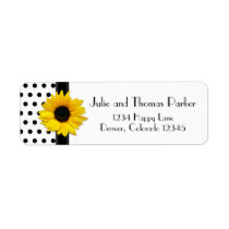 Sunflower Wedding Return Address Labels