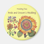 Sunflower Wedding  Souvenir Magnet