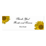 Sunflower Wedding Thank You Favour Tags Business Card Templates