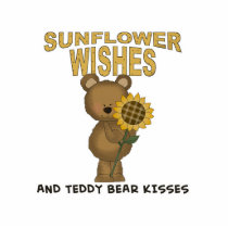 Sunflower Wishes Teddy Bear Kisses Photo Sculpture