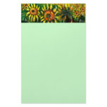 SUNFLOWERS AND COUNTRYSIDE IN TUSCANY, green Stationery