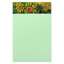 SUNFLOWERS AND COUNTRYSIDE IN TUSCANY, green Stationery