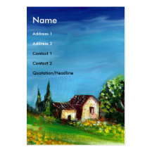 SUNFLOWERS AND COUNTRYSIDE IN TUSCANY- ITALY BUSINESS CARD