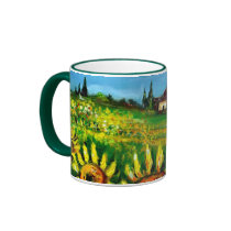 SUNFLOWERS AND COUNTRYSIDE IN TUSCANY COFFEE MUG