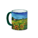 SUNFLOWERS AND COUNTRYSIDE IN TUSCANY MUG