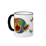 Sunflowers and Planet Earth Mug
