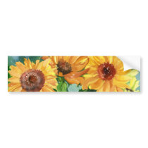 Sunflowers Bumper Stickers