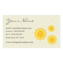Sunflowers Business Card