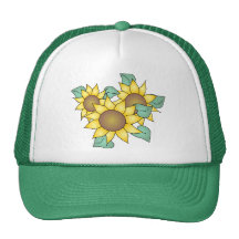 SUNFLOWERS by SHARON SHARPE Trucker Hat