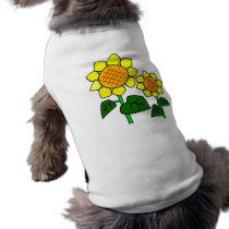 Sunflowers Dog T-shirt