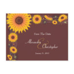 Sunflowers Elegant Save The Date Announcement Post Card
