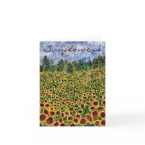 Sunflowers Field Card