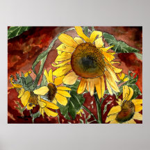sunflowers flower art prints
