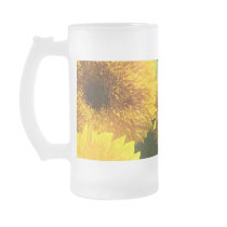 Sunflowers Mugs Frosted Glass Summer Mug