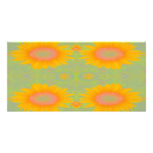 Sunflowers Multiplied Photo Card Template