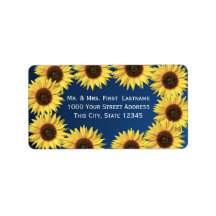 Sunflowers Personalized Address Labels