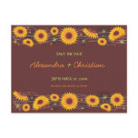 Sunflowers Save the Date Wedding Announcement 2 Postcard
