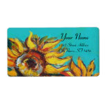 SUNFLOWERS SHIPPING LABELS