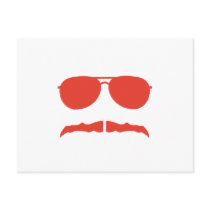 sunglasses and 'stache