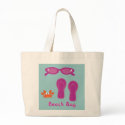 Sunglasses, Flip Flops & Crab Beach Bag