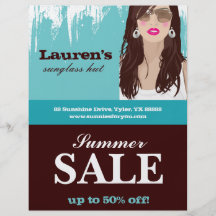 Sunglasses Flyer Hair Salon Makeup Blue