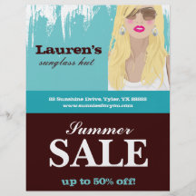 Sunglasses Flyer Hair Salon Makeup Blue Blonde