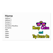 Sunglasses Keep Calm And Tap Dance On Business Card Templates