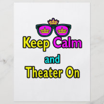 Sunglasses Keep Calm And Theather On Flyers