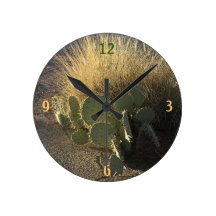 Sunkissed Cactus Wall Clock