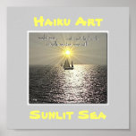 Sunlit Sea Haiku Art Print