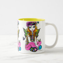 "Sunny" Candied Butterfly Rainbow Fairy Mug