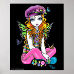 "Sunny" Candied Butterfly Rainbow Fairy Posters
