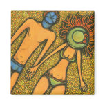 Sunny Couple Refrigerator Magnet