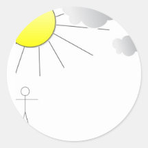 Sunny_day Round Stickers