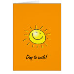 Sunny day, smiling sun, Day to smile! Greeting Card