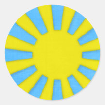 Sunny Days Beach Round Sticker