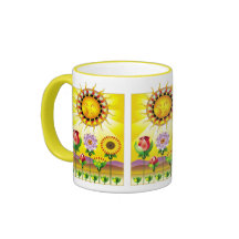 Sunny flowers mug