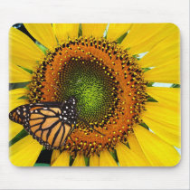 Sunny Monarch Butterfly Mousepad mousepads