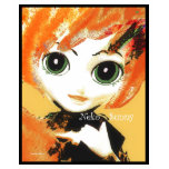 Sunny, Neko girl design, girls white ringer t-shir t-shirts