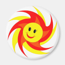 Sunny Smiley Face Magnets