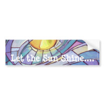 Sunny Stained Glass Sky Bumper Sticker